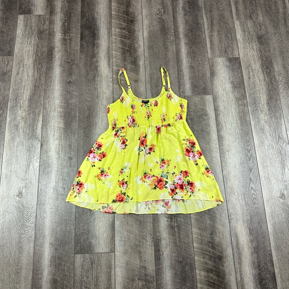 Torrid Yellow Floral Tank Top